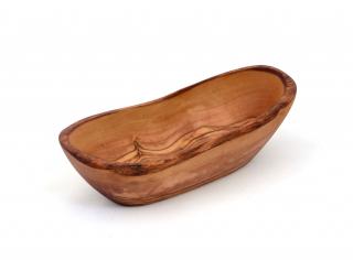 OLIWOOD Rustikálna miska z olivového dreva 12 x 8 cm Veľkosť: medio 15 x 8 cm