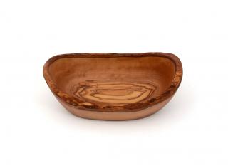 OLIWOOD Rustikálna miska z olivového dreva 12 x 8 cm Veľkosť: piccolo 10 x 8 cm