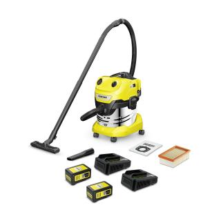 Kärcher Batériový mokro suchý vysávač Akumulátorový mokrosuchý vysávač WD 4-18 S V-20/22 Dual Battery Set