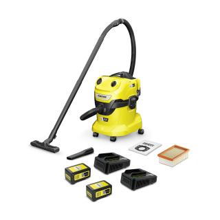 Kärcher Batériový mokro suchý vysávač Akumulátorový mokrosuchý vysávač WD 4-18 V-20/22 Dual Battery Set