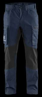 Pracovné nohavice, čiastočne strečové, tmavo modré Veľkosť: 44