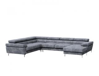 PROXIMA.store - Čalúnená sedačka AMSTERDAM MAX DRUH LÁTKY: CHILL ME - 2, FARBA NÔH: strieborná