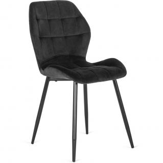 PROXIMA.store - Dizajnová jedálenská stolička LUCKY FARBA: čierna, FARBA NÔH: čierna