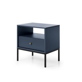 PROXIMA.store - Dizajnový nočný stolík - PIERA FARBA: modrá, FARBA NÔH: čierna