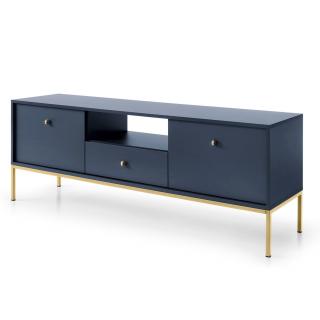 PROXIMA.store - Dizajnový televízny stolík - PIERA FARBA: modrá, FARBA NÔH: zlatá