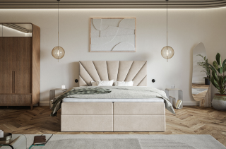 PROXIMA.store - Kontinentálna boxspring posteľ DONNA ROZMER: 160 x 200 cm, TYP MATRACA: BONELLOVÉ PRUŽINY, VRCHNÝ MATRAC (TOPPER): VISCO