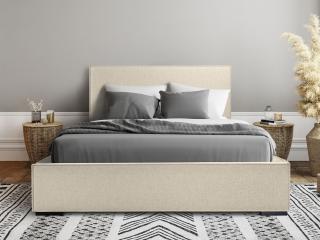 PROXIMA.store - Minimalistická čalúnená posteľ JANE ROZMER: 140 x 200 cm, FARBA NÔH: ČIERNA (L)