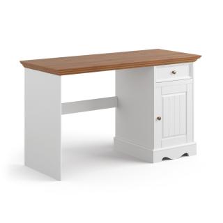 PROXIMA.store - Rustikálny písací stôl 1.1 - BELLUNO ELEGANTE FARBA: biela - dub