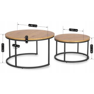 PROXIMA.store - Set konferenčných stolíkov DELIA VEĽKOSŤ: MAXI