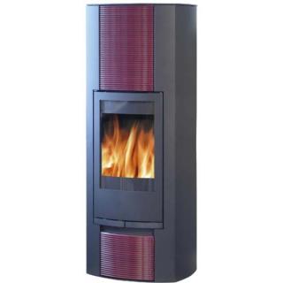 Krbové kachle ABX TURKU Aqua 7kW 2531 bordo/čierna