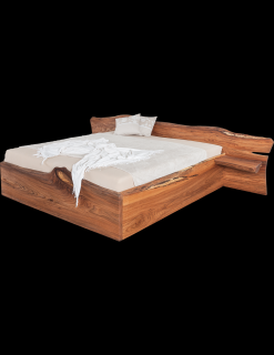 Mrava Manželská brestová posteľ ELBA Povrchová úprava: olejovosk, Rozmer - postelí, roštov, nábytku: 160 x 200 cm