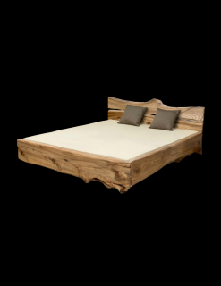 Mrava Manželská brestová posteľ LEVITA Povrchová úprava: olejovosk, Rozmer - postelí, roštov, nábytku: 160 x 200 cm
