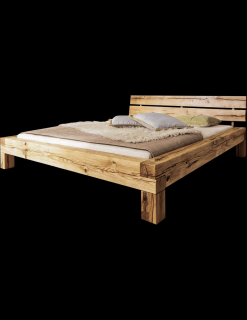 Mrava Manželská smreková posteľ JANIS Materiál nábytku: rustik smrek, Povrchová úprava: olejovosk, Rozmer - postelí, roštov, nábytku: 160 x 200 cm