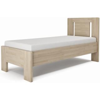 TEXPOL Jednolôžková posteľ LÍVIA - vertikálne čelo Materiál: Buk, Morenie: beige, Veľkosť: 210 x 120 cm