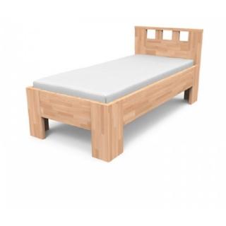 TEXPOL Jednolôžková posteľ z masívu LUCIA Materiál: BUK prírodný, Veľkosť: 200 x 100 cm