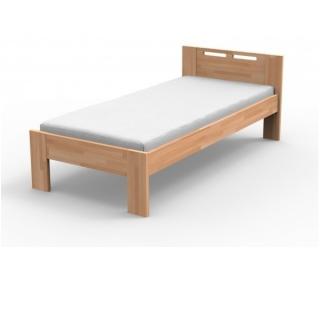 TEXPOL Jednolôžková posteľ z masívu NELA (200 x 90 cm, BUK prírodný) Materiál: BUK prírodný, Veľkosť: 200 x 90 cm
