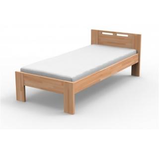 TEXPOL Jednolôžková posteľ z masívu NELA Materiál: BUK morenie jelša, Veľkosť: 210 x 100 cm
