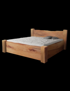 TEXPOL Manželská brestová posteľ ADANA Povrchová úprava: olejovosk, Rozmer - postelí, roštov, nábytku: 160 x 200 cm