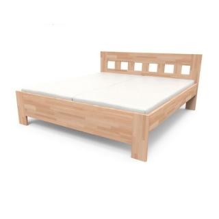 TEXPOL Manželská masívna posteľ JANA SENIOR Materiál: BUK prírodný, Veľkosť: 200 x 160 cm