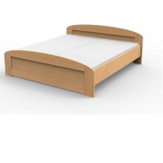 TEXPOL Manželská masívna posteľ PETRA s oblým čelom Materiál: Buk, Morenie: beige, Veľkosť: 210 x 170 cm 