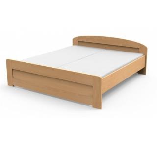 TEXPOL Manželská masívna posteľ PETRA s rovným čelom pri nohách Materiál: Buk, Morenie: beige, Veľkosť: 200 x 200 cm