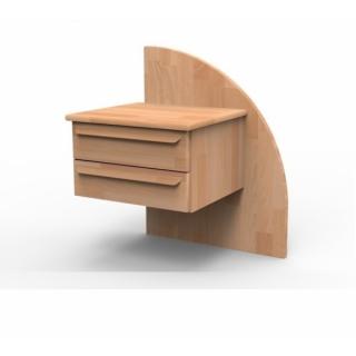 TEXPOL Masívny nočný stolík PETRA Materiál: BUK morenie čerešňa