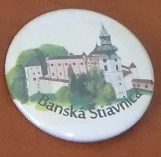 Button 37mm špendlík - Banská Štiavnica - Starý zámok