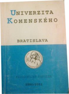 Univerzita Komenského Bratislava, filozofická fakulta 2000/2 ...