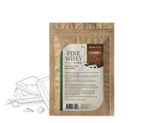 FINE WHEY – prírodný proteín sladený stéviou 30 g Zvoľ príchuť: Chocolate brownie