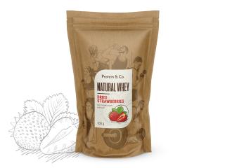 Protein&Co. Natural Whey 1 kg Váha: 500 g, Zvoľ príchuť: Dried strawberries