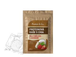 Protein&co. Proteínová kaša s chia 80 g Zvoľ príchuť: Jahoda s bielou čokoládou