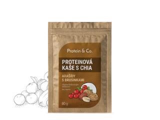 Protein&co. Proteínová kaša s chia 80 g Zvoľ príchuť produktu: Arašídy s brusnicami
