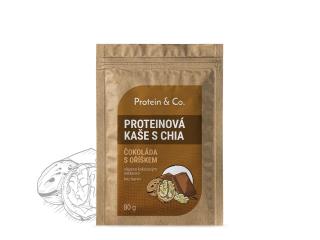 Protein&co. Proteínová kaša s chia 80 g Zvoľ príchuť produktu: čokoláda s vlašským orieškom