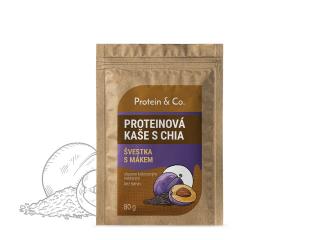 Protein&co. Proteínová kaša s chia 80 g Zvoľ príchuť: Slivka s makom