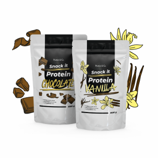 SNACK IT Proteín 1 kg + 1 kg za zvýhodnenú cenu Zvoľ príchuť: Chocolate, Zvoľ príchuť: Coconut milk