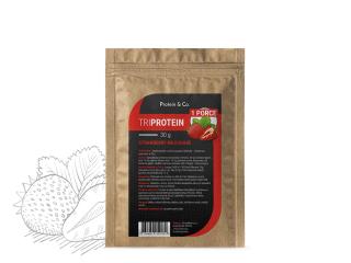 Triproteín – 1 porcia 30 g Zvoľ príchuť: Strawberry milkshake
