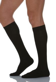 Bavlnené kompresné dlhé ponožky 18-22 mmHg unisex Farba: Čierna, Velikost: 1/XS