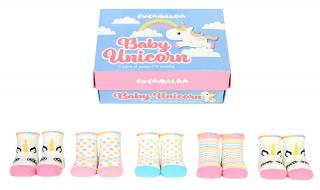 Detské veselé ponožky Baby Unicorn veľ.: 0-12 mesiacov