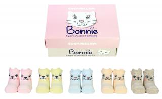 Detské veselé ponožky Bonnie veľ.: 0-12 mesiacov