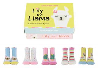 Detské veselé ponožky Lily the Llama veľ.: 2-4 roky