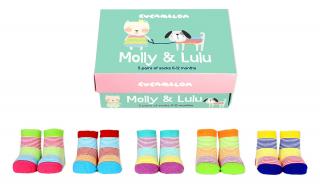 Detské veselé ponožky Molly and Lulu veľ.: 0-12 mesiacov