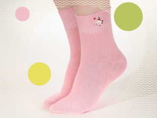Ponožky vyšívané - Jednorožec Veľkosť: 35-38