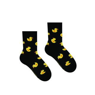 Veselé ponožky Kačička Čierna - Detské Velikost: 25-29