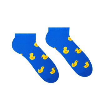 Veselé ponožky Kačička Modrá - členková Velikost: 35-38