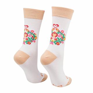 Veselé ponožky Ľudové srdiečka Veľkosť: 43-45