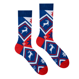 Veselé ponožky Nórsky modrý vzor Velikost: 35-38