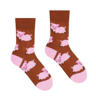 Veselé ponožky Prasiatka - Detské Velikost: 25-29