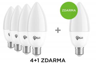 4+1 zdarma: Inteligentná žiarovka BrainLight LED, závit E14, 5,5 W, WiFi, APP, stmievateľná, farebná