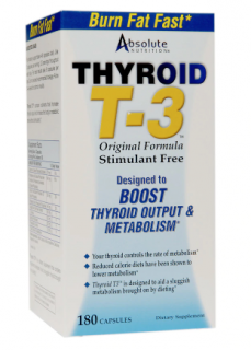 Absolute Nutrition - Thyroid T3 (podpora štítnej žľazy), 180 kapsúl