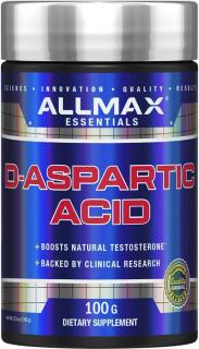 AllMax D-Aspartic Acid, Kyselina D-asparagová, 100 g  Výživový doplnok